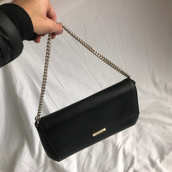 SOLD ** Kate Spade Purse Black Leather Mini Bag - Picture 3 of 7